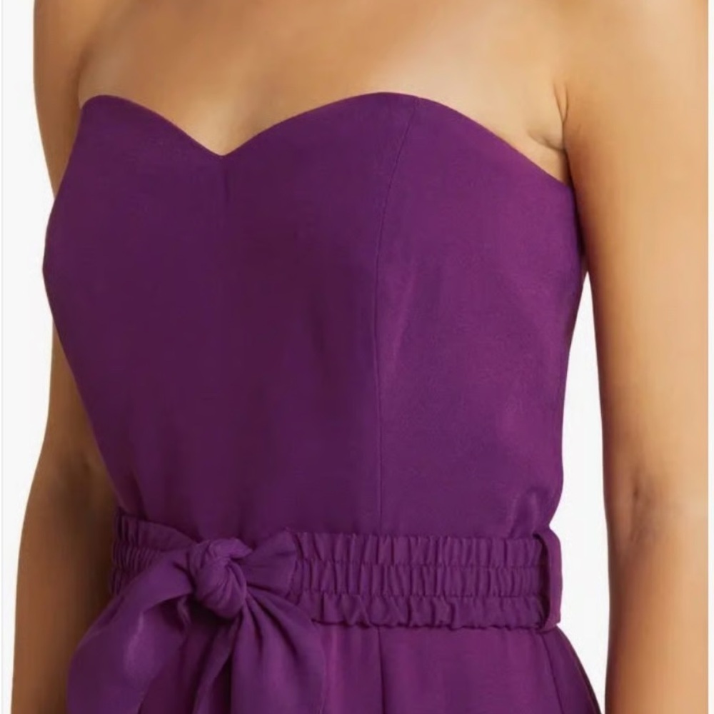 Lilly Pulitzer Rosalie Strapless Amarena Cherry Jumpsuit SIZE 4 - Picture 6 of 7
